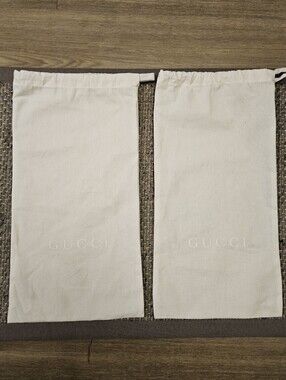Gucci White Drawstring Dust Bags - Set of 2